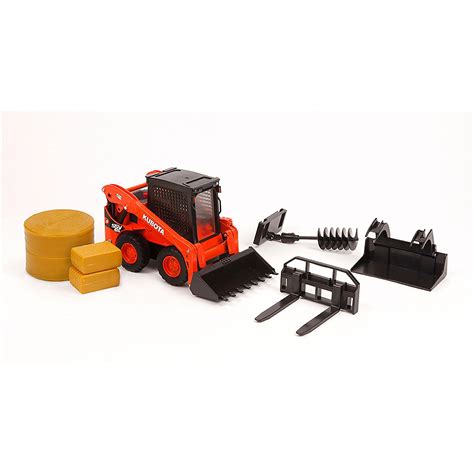 skid steer toy with tracks|skid steer toy with attachments.